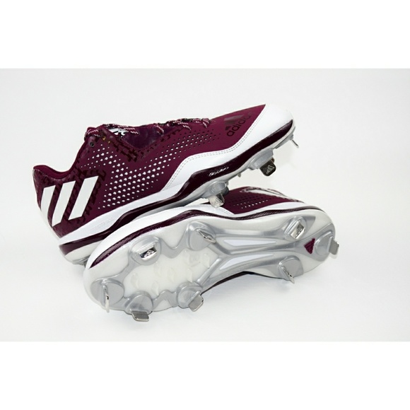 maroon adidas baseball cleats